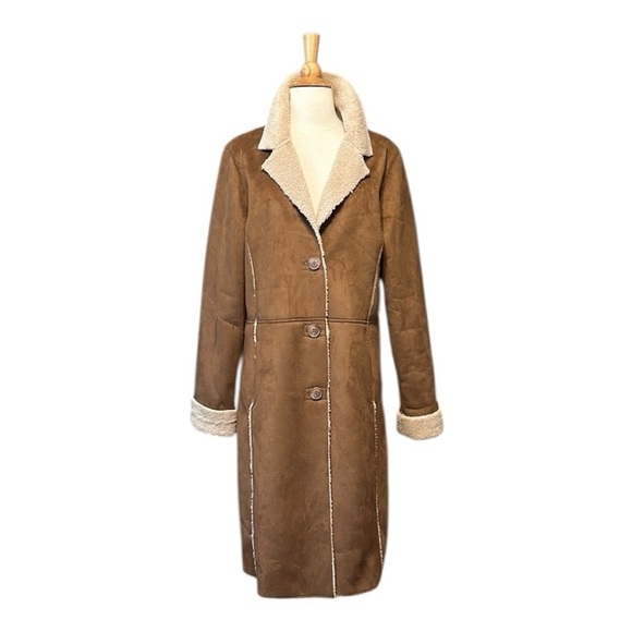 Jackets & Blazers - OLD NAVY Y2K Faux Shearling Long Coat Deadstock Retro 70s Hippie NWT Size XL